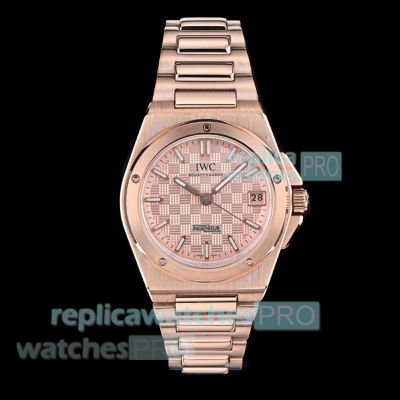 IWS Swiss Replica IWC Schaffhausen Ingenieur Rose Gold Automatic Ladies Watch 
